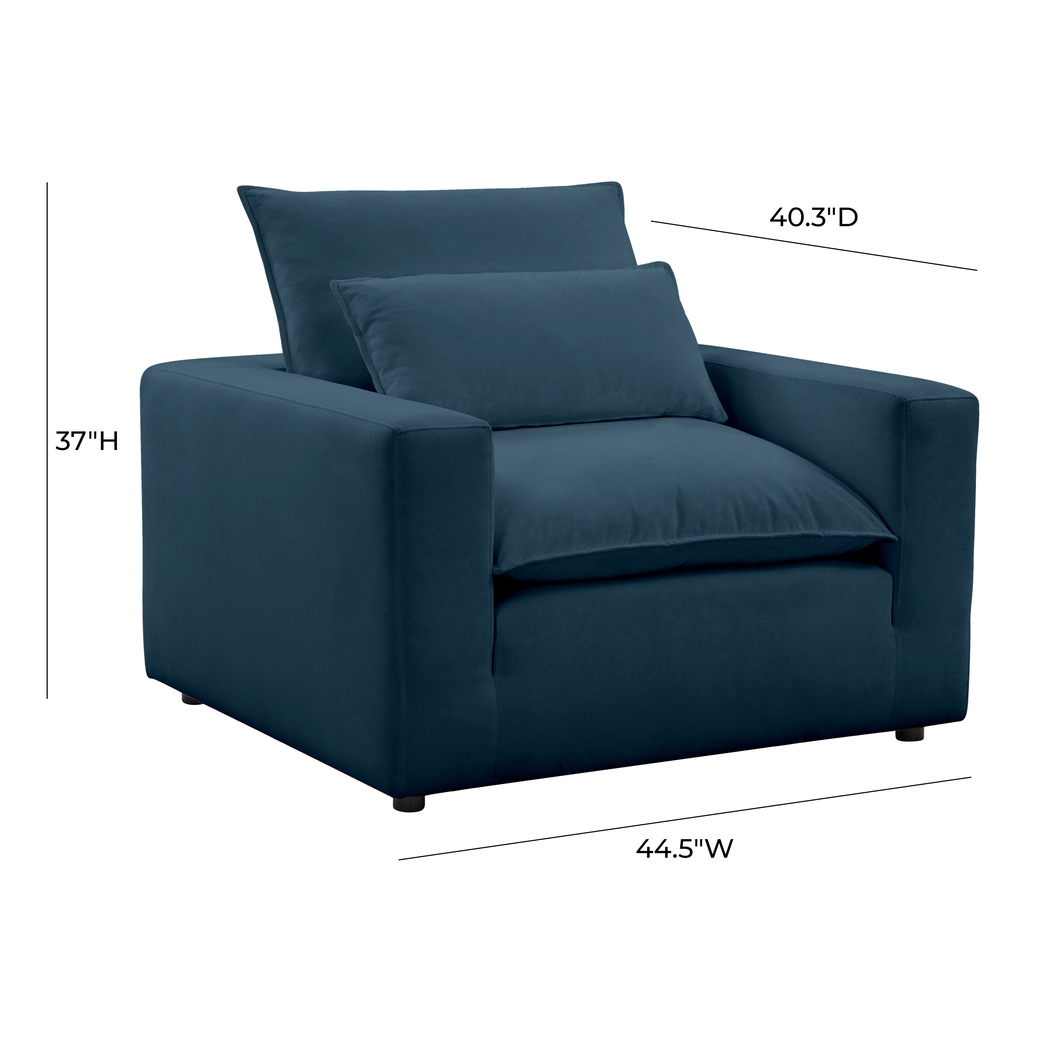 Eddlynch Navy Accent Chair - Thumbnail - Image 6