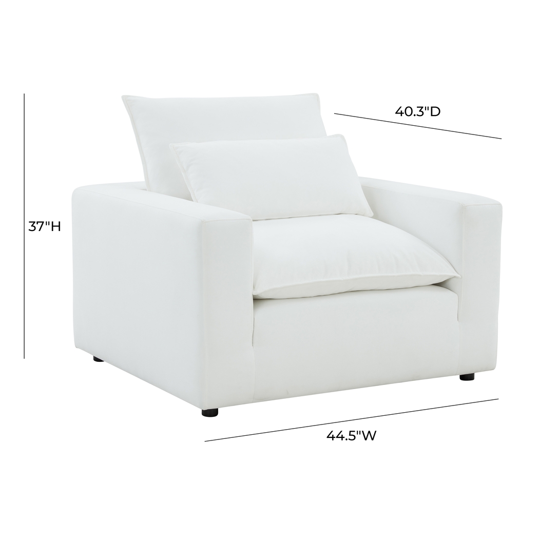 Eddlynch White Accent Chair - Thumbnail - Image 5