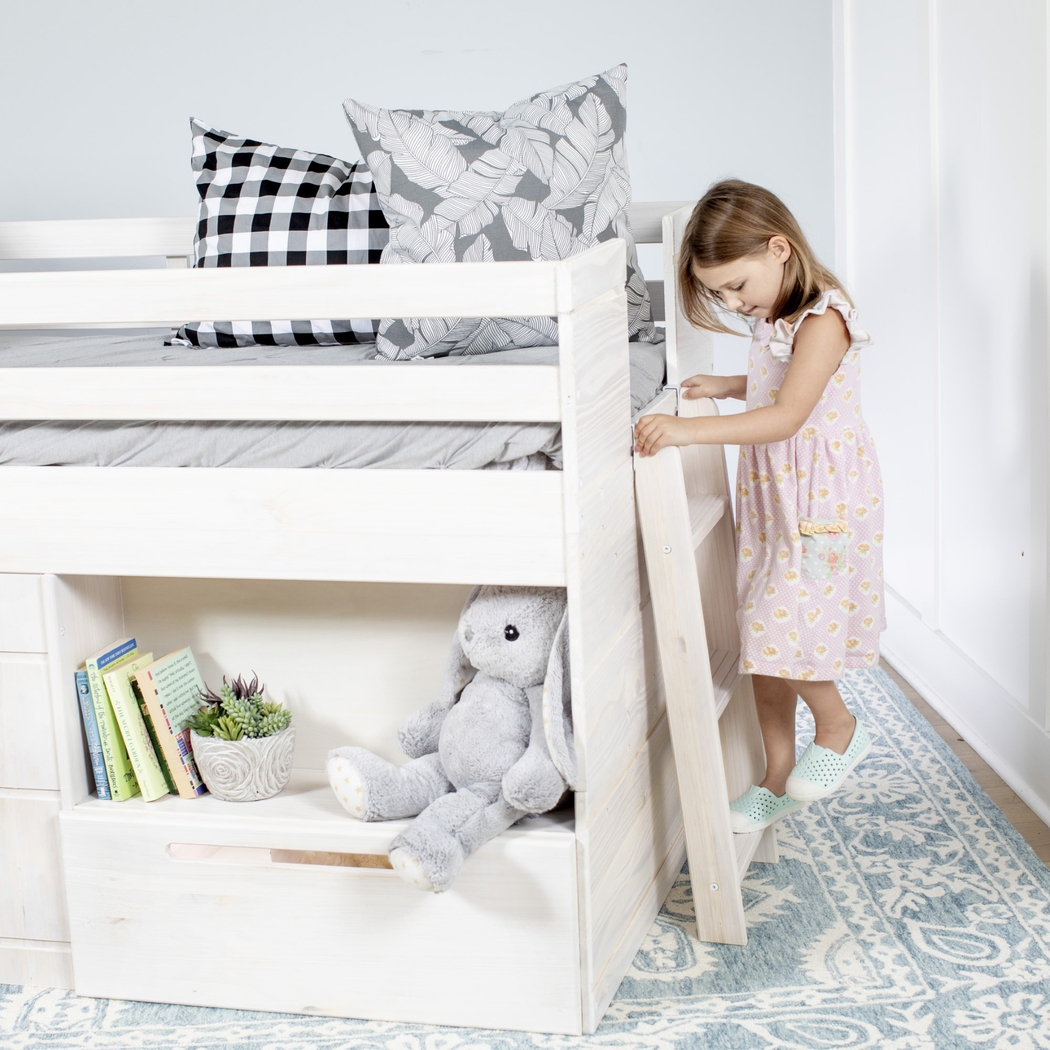 Kids Edenberry White Twin Loft Bed with 1 Drawer - Thumbnail - Image 4