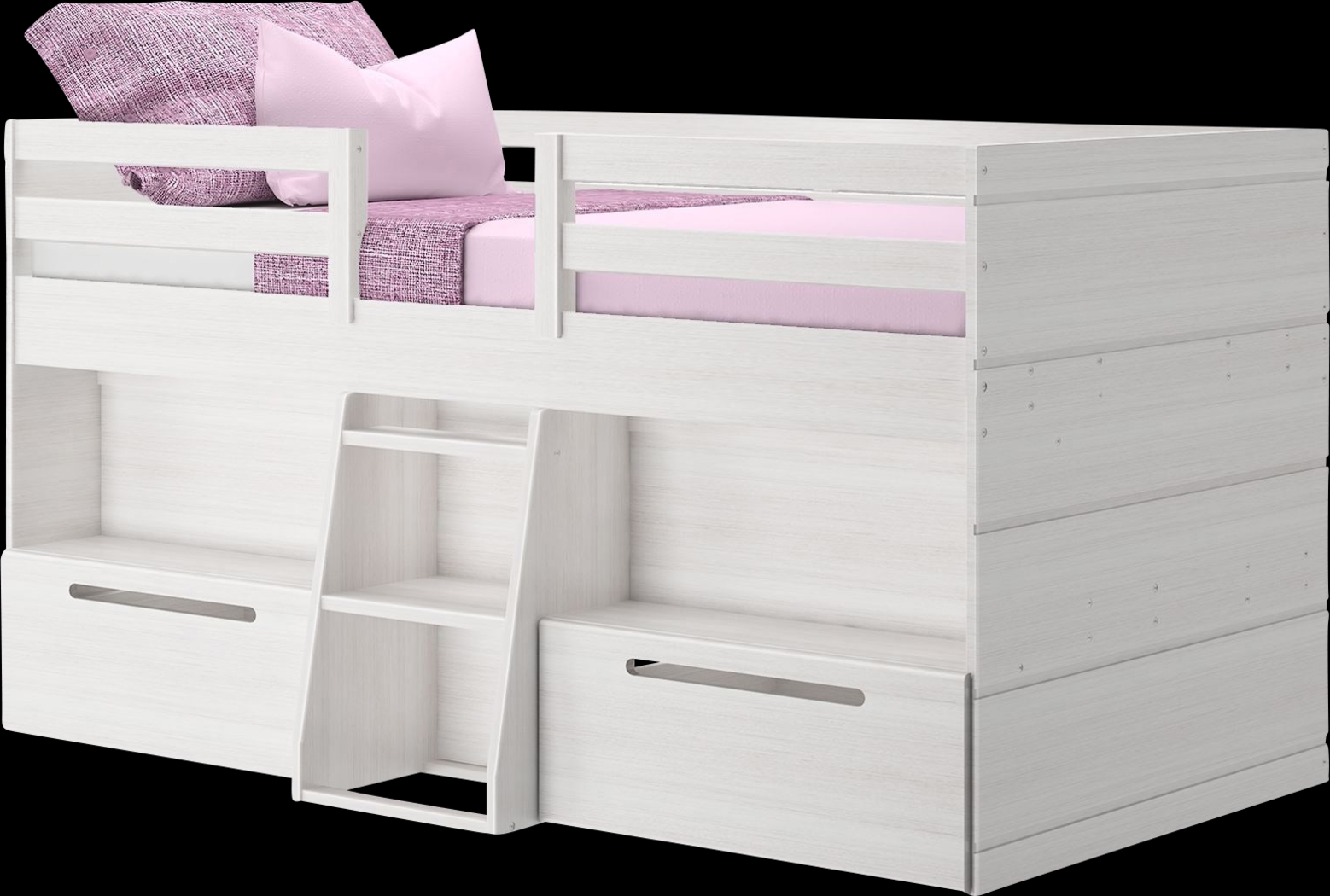 Kids Edenberry White Twin Loft Bed with 2 Drawers - Thumbnail - Image 2