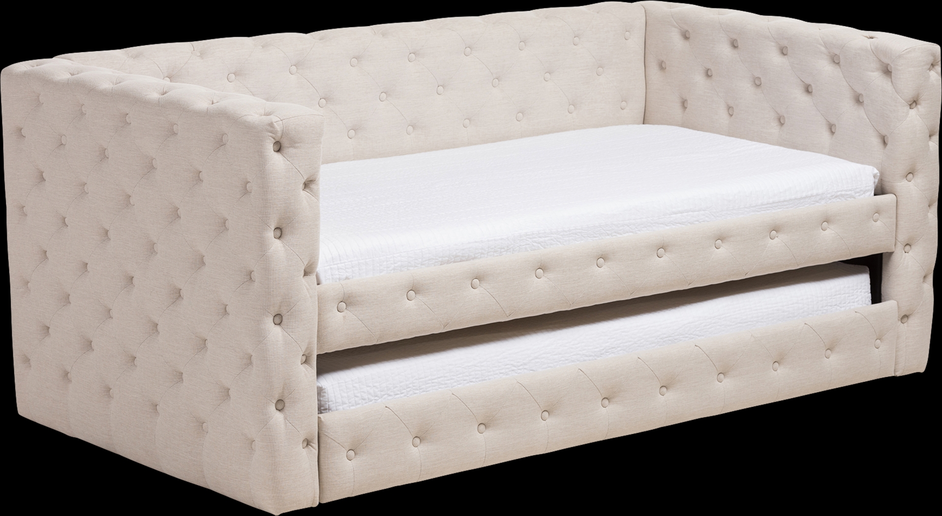 Edenbrook Beige Daybed with Trundle - Thumbnail - Image 1