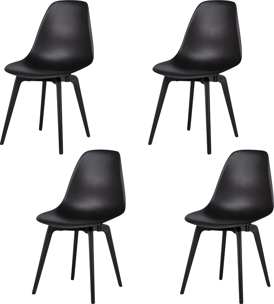 Edenpark Black Dining Chair, Set of 4 - Thumbnail - Image 1