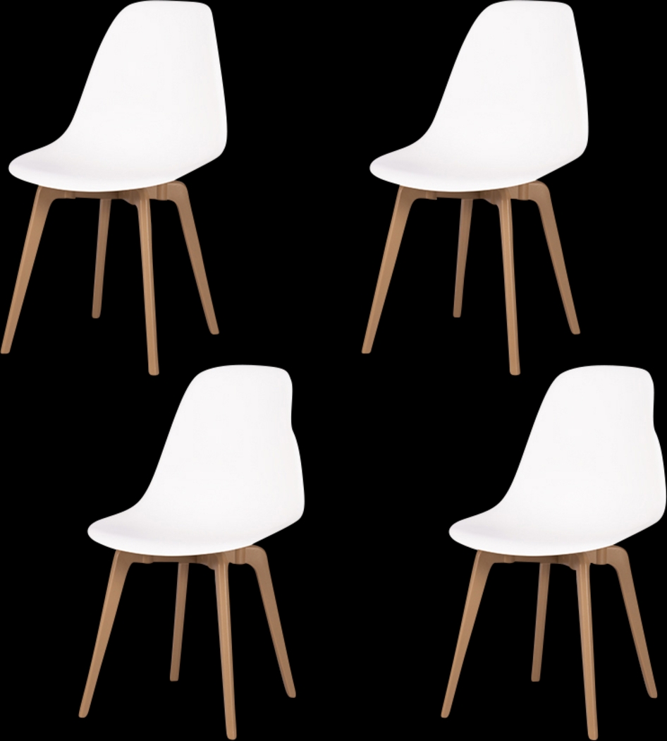 Edenpark White Dining Chair, Set of 4 - Thumbnail - Image 1
