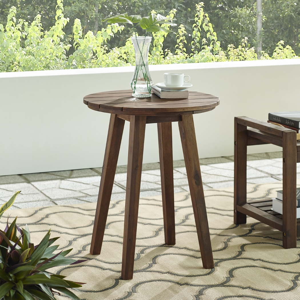 Ederville Dark Brown Outdoor End Table - Thumbnail - Image 4