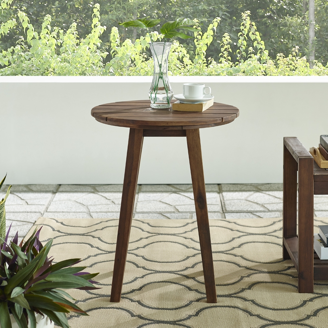 Ederville Dark Brown Outdoor End Table - Thumbnail - Image 5