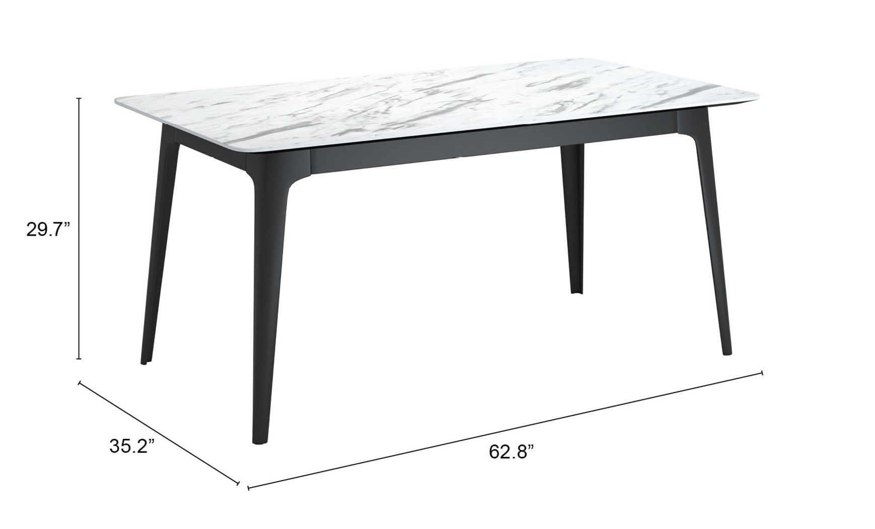 Edgard White Dining Table - Thumbnail - Image 6