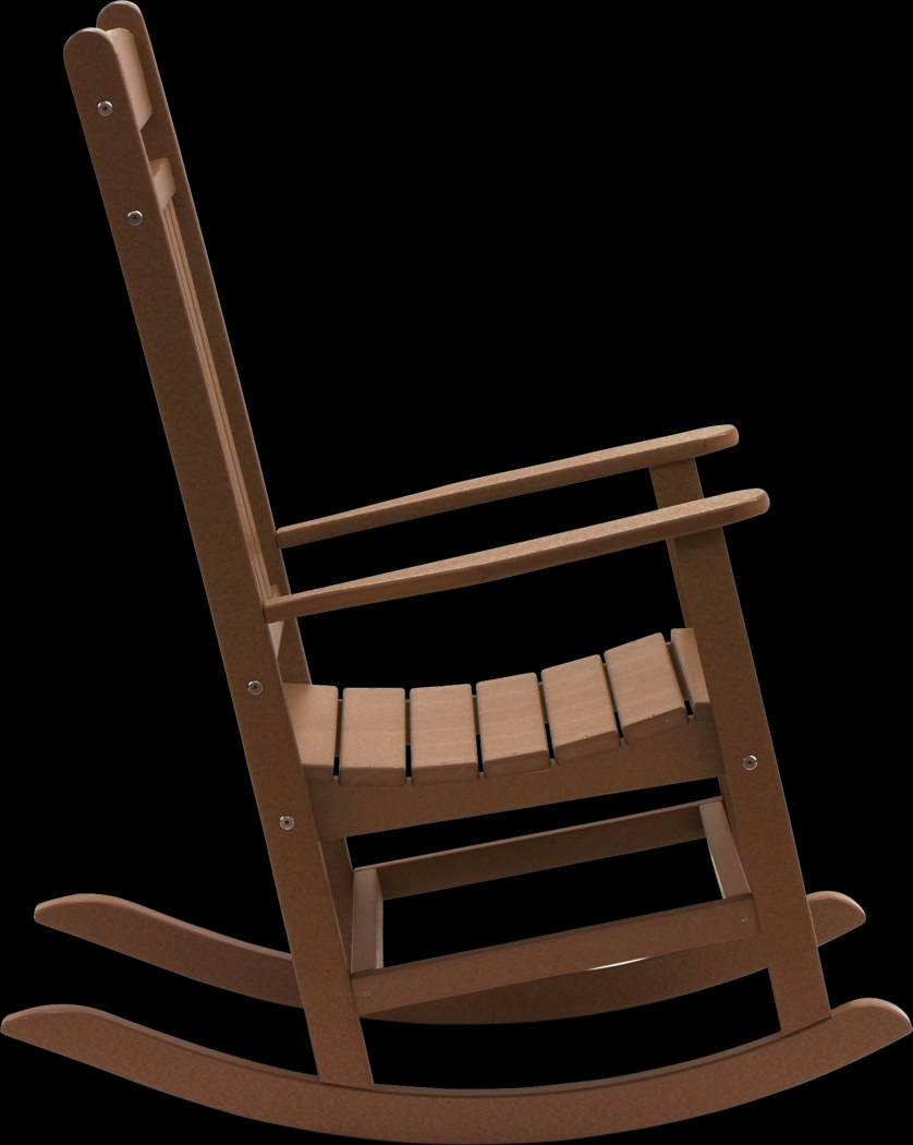Edgarton Traditional Brown Outdoor Rocker - Thumbnail - Image 2