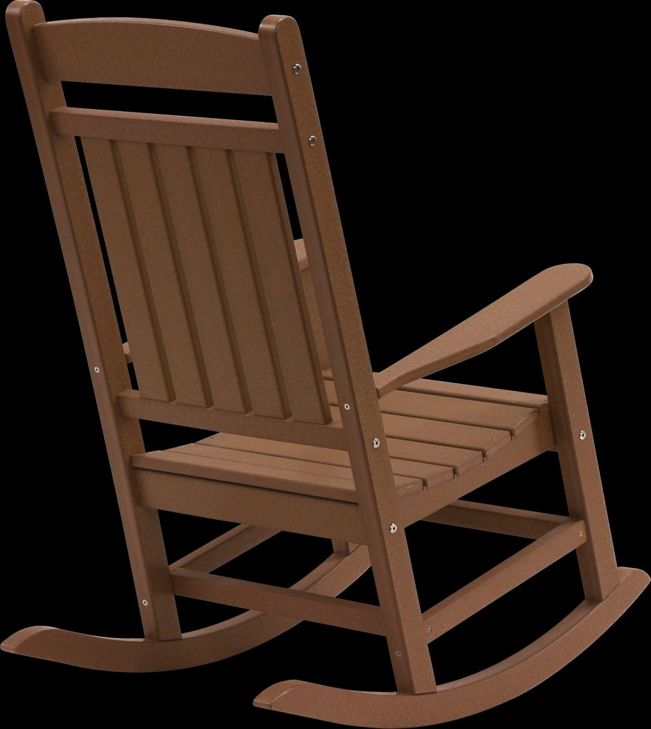 Edgarton Traditional Brown Outdoor Rocker - Thumbnail - Image 3