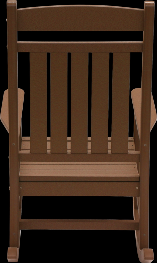 Edgarton Traditional Brown Outdoor Rocker - Thumbnail - Image 7