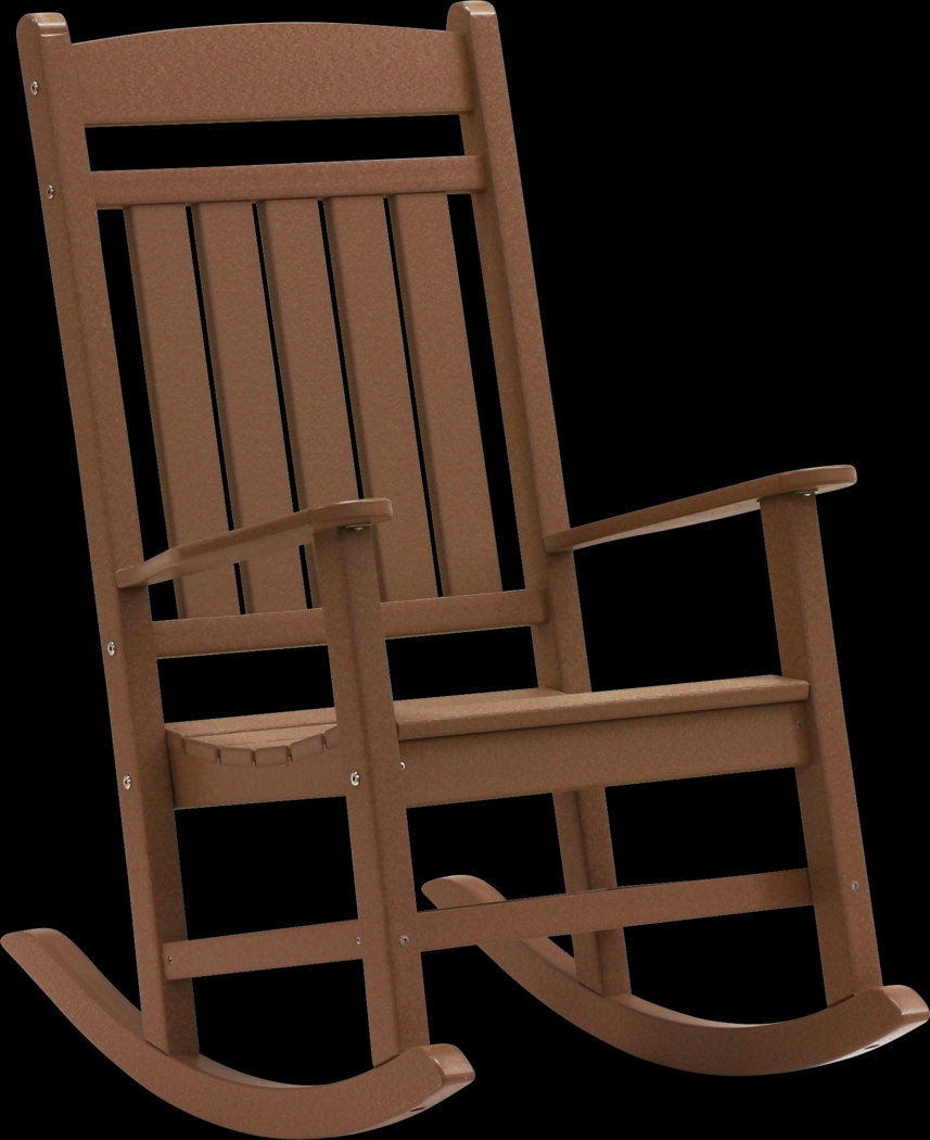 Edgarton Traditional Brown Outdoor Rocker - Thumbnail - Image 1