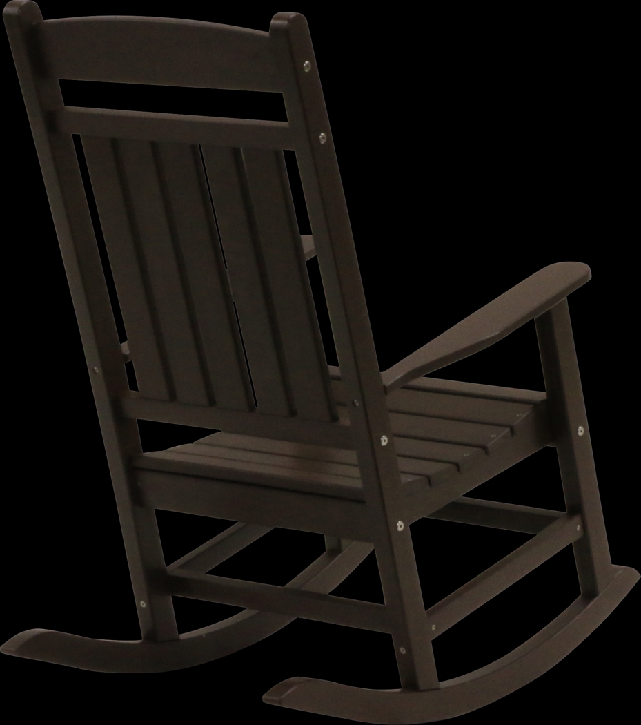 Edgarton Traditional Espresso Outdoor Rocker - Thumbnail - Image 3