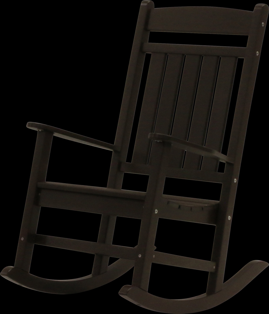 Edgarton Traditional Espresso Outdoor Rocker - Thumbnail - Image 6