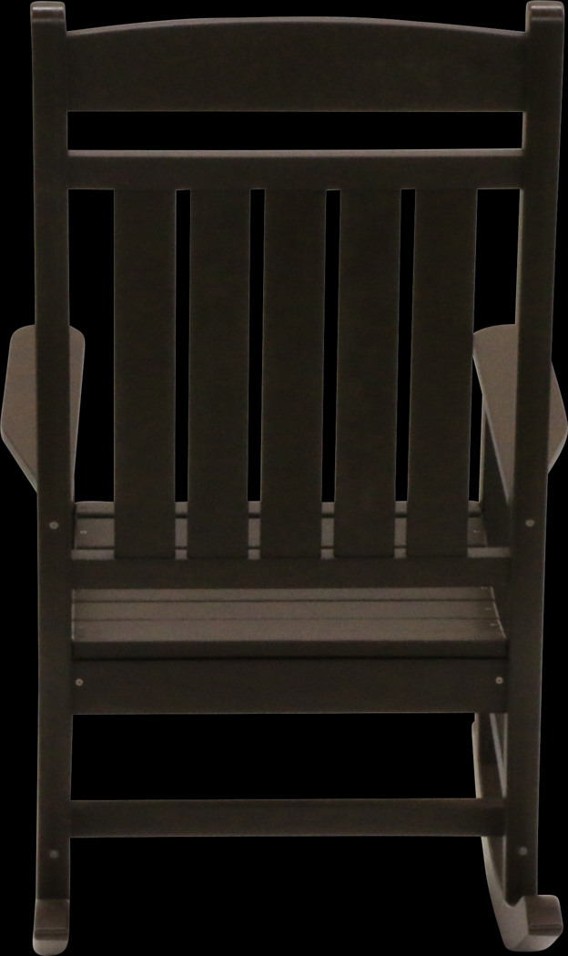 Edgarton Traditional Espresso Outdoor Rocker - Thumbnail - Image 7