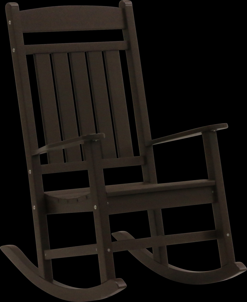 Edgarton Traditional Espresso Outdoor Rocker - Thumbnail - Image 1