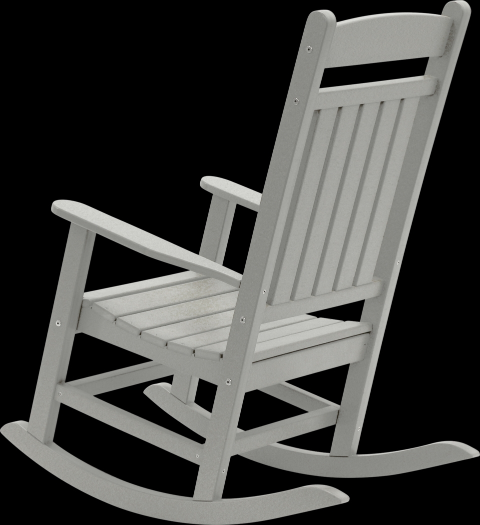 Edgarton Traditional Light Gray Outdoor Rocker - Thumbnail - Image 4