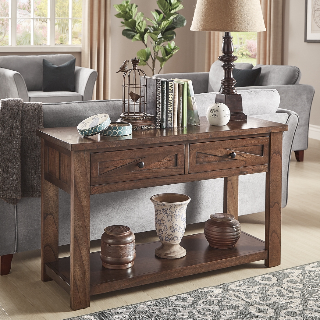 Edgehill Brown Sofa Table - Thumbnail - Image 5