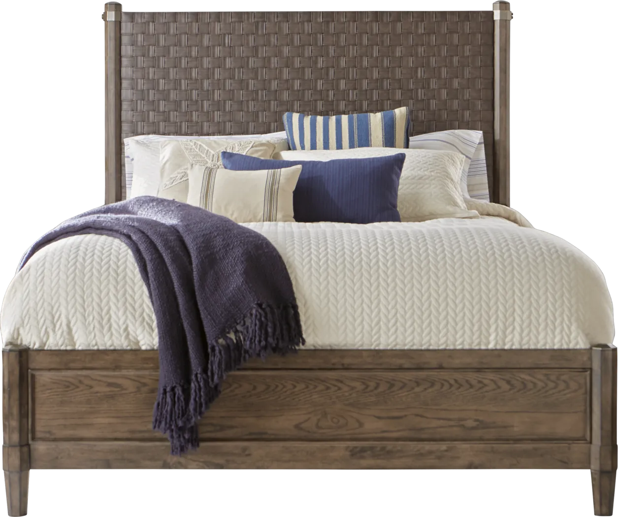 Edgewater Oak 3 Pc Queen Panel Bed - Thumbnail - Image 1