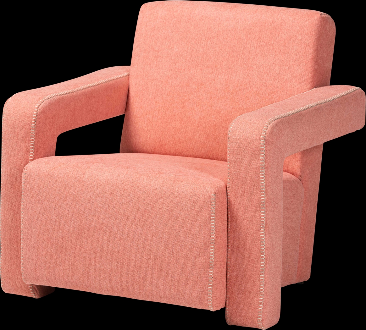 Ediane Light Red Accent Chair - Thumbnail - Image 1