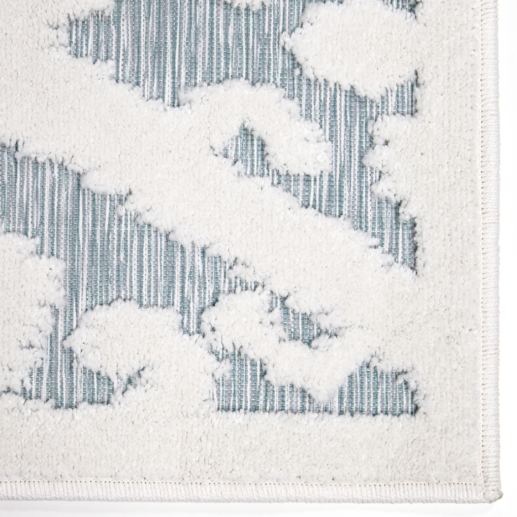 Edingale White/Blue 7'9 x 10'10 Rug - Thumbnail - Image 3