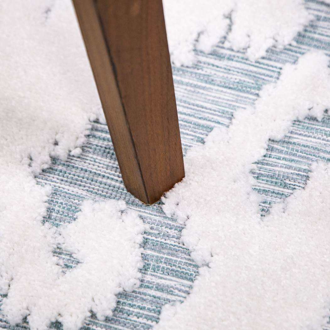 Edingale White/Blue 7'9 x 10'10 Rug - Thumbnail - Image 6