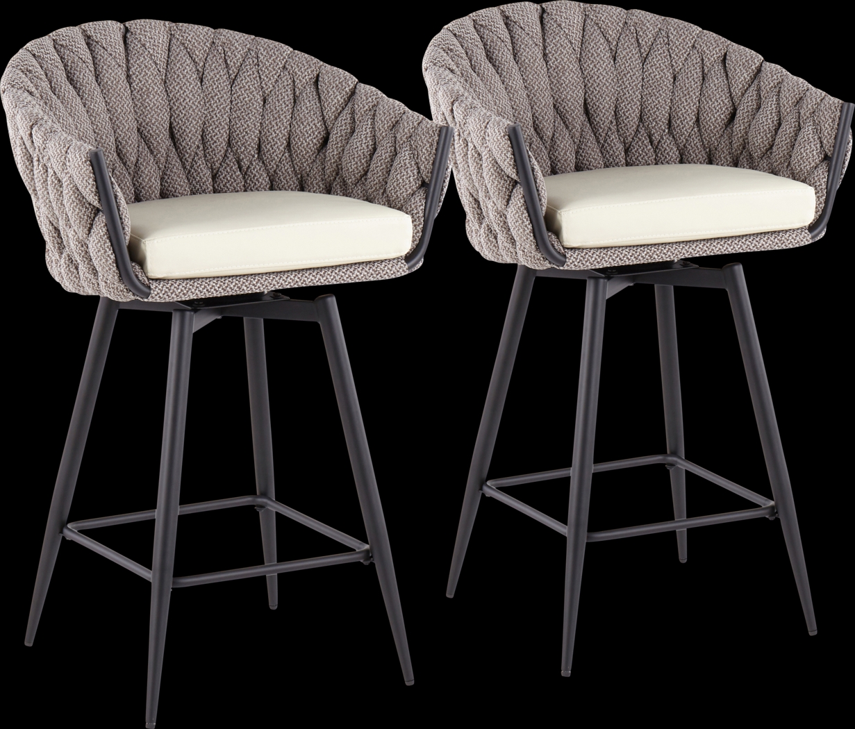 Edinger Cream Counter Height Stool, Set of 2 - Thumbnail - Image 1