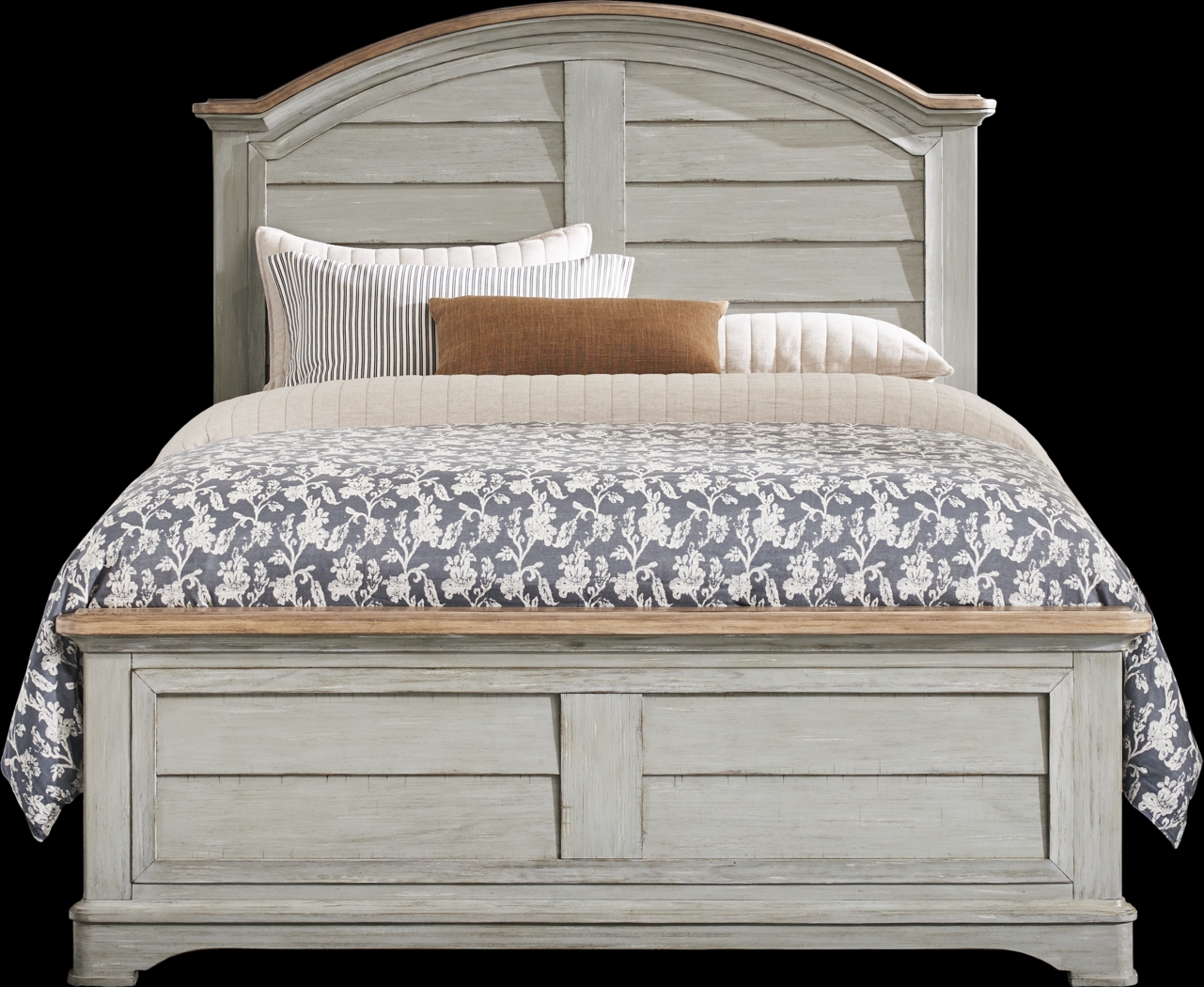 Edisto Bay Gray 3 Pc King Panel Bed - Thumbnail - Image 1