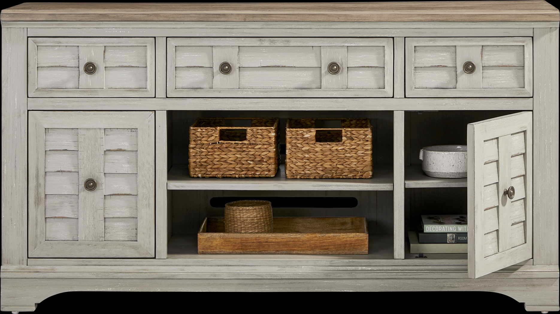 Edisto Bay Gray 64 in. Console - Thumbnail - Image 2