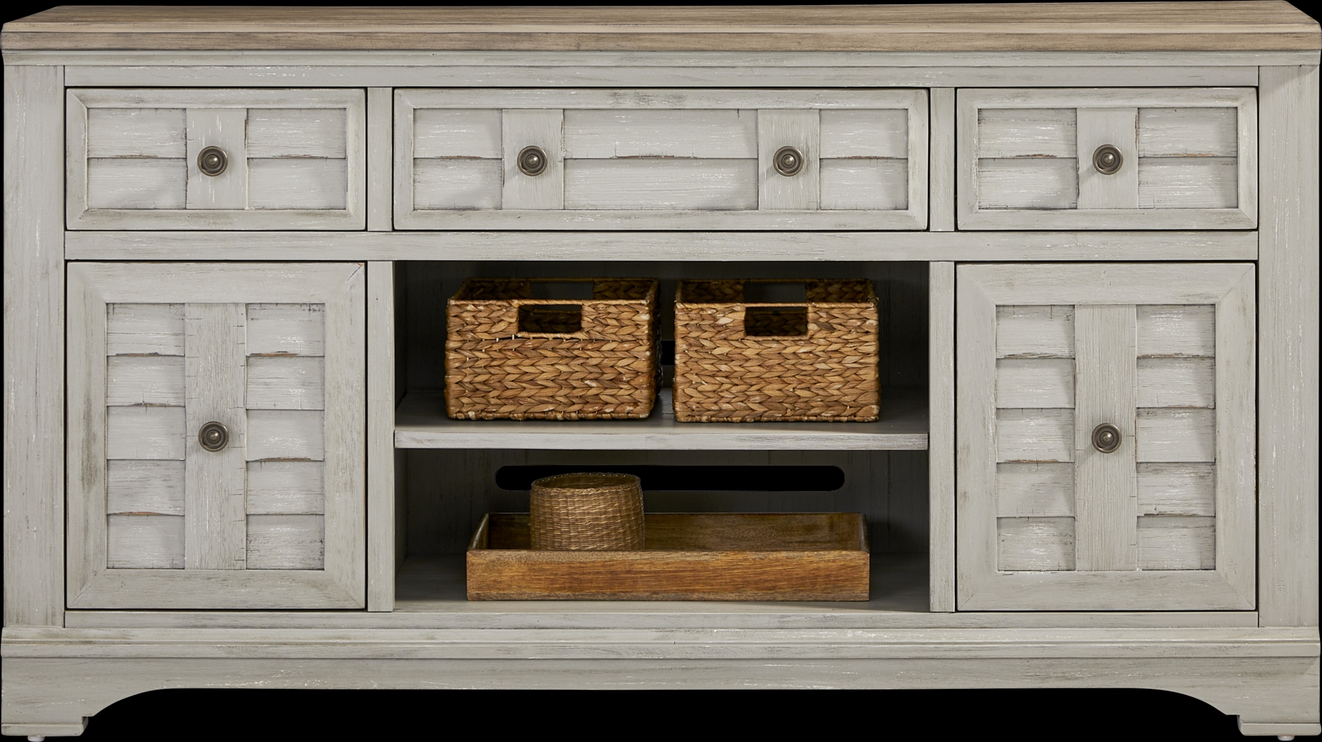 Edisto Bay Gray 64 in. Console - Thumbnail - Image 3