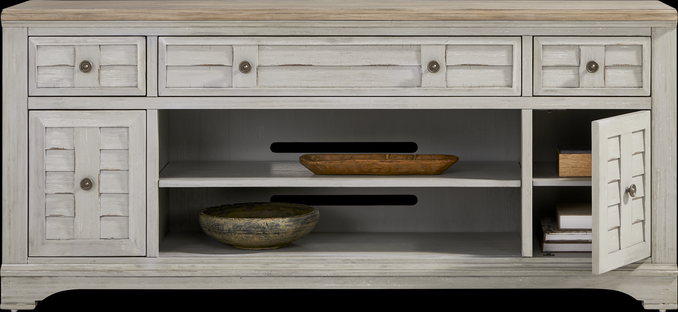 Edisto Bay Gray 78 in. Console - Thumbnail - Image 2