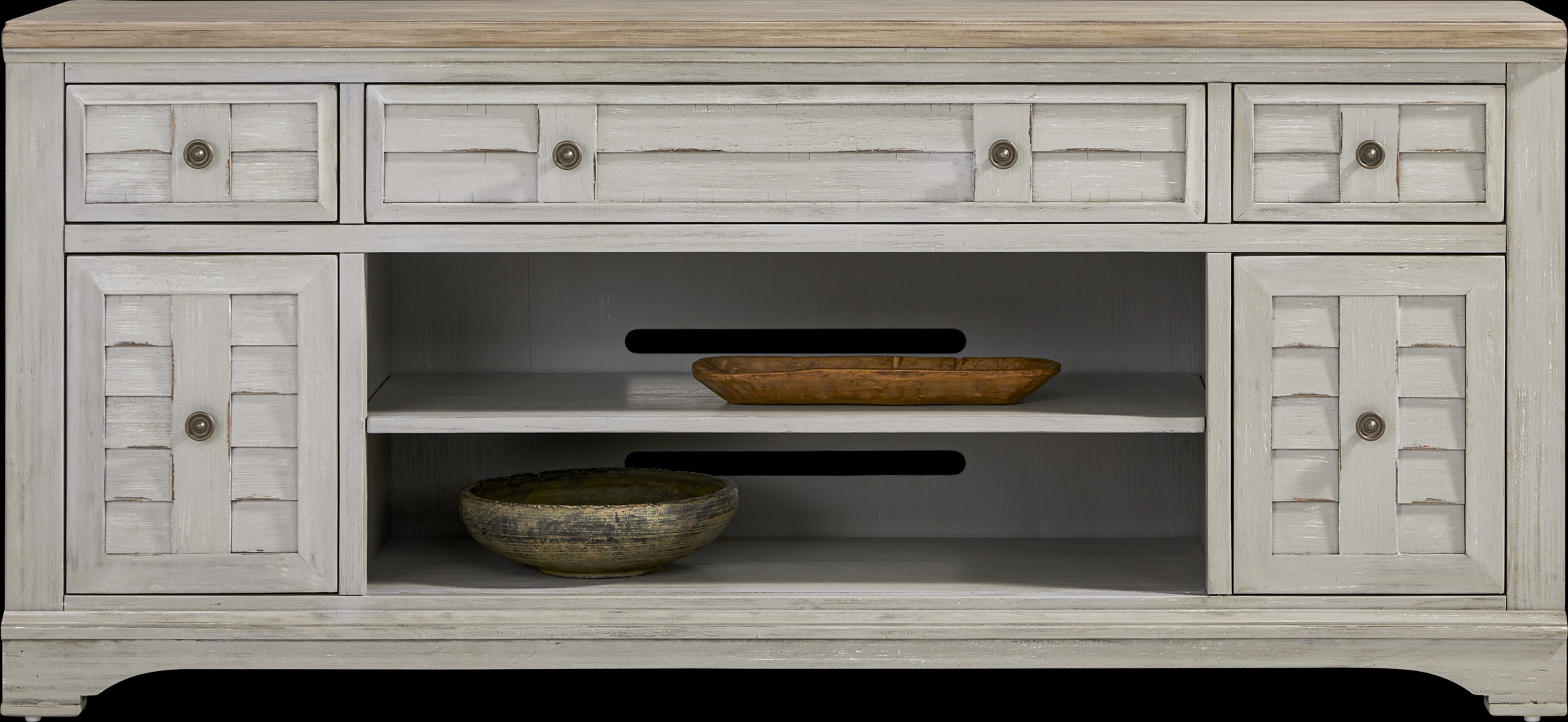 Edisto Bay Gray 78 in. Console - Thumbnail - Image 3