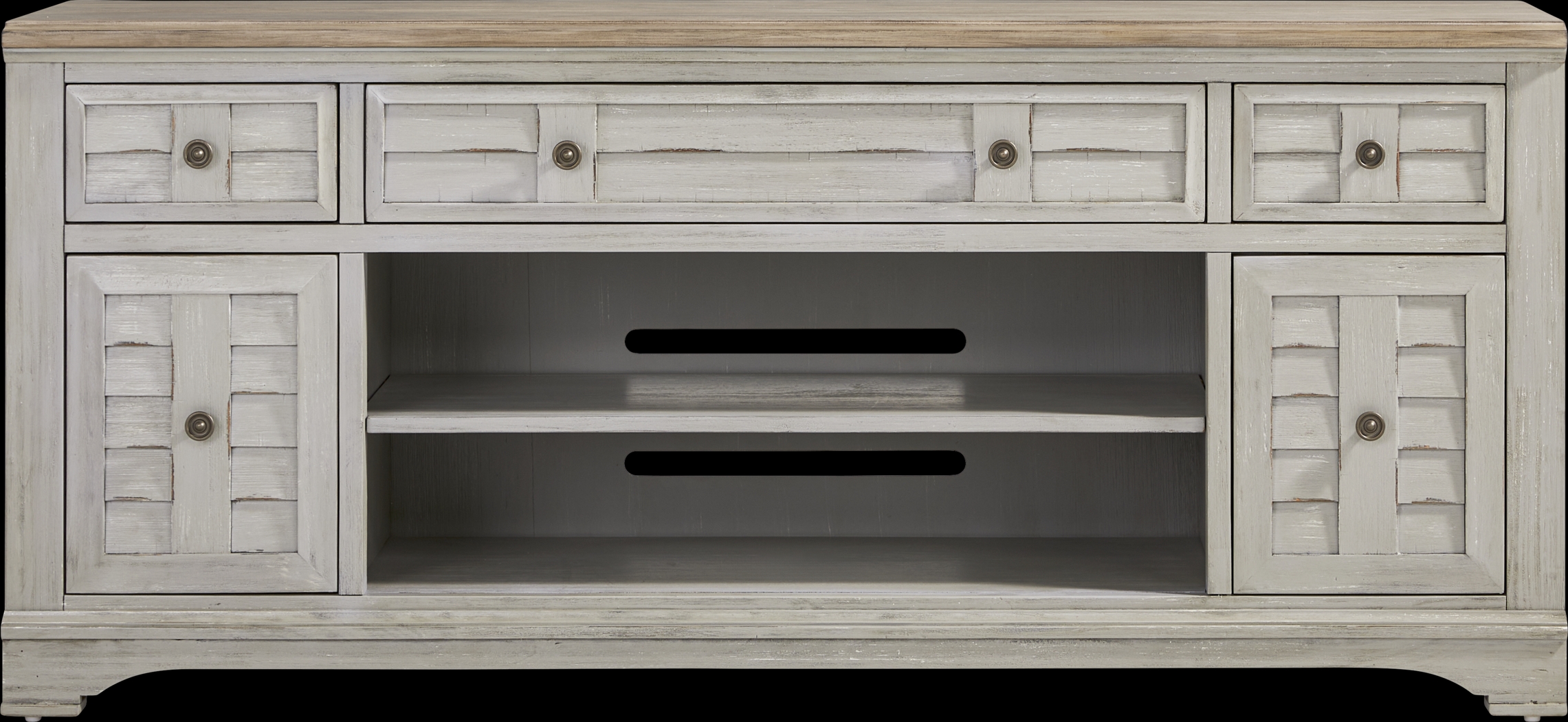 Edisto Bay Gray 78 in. Console - Thumbnail - Image 1