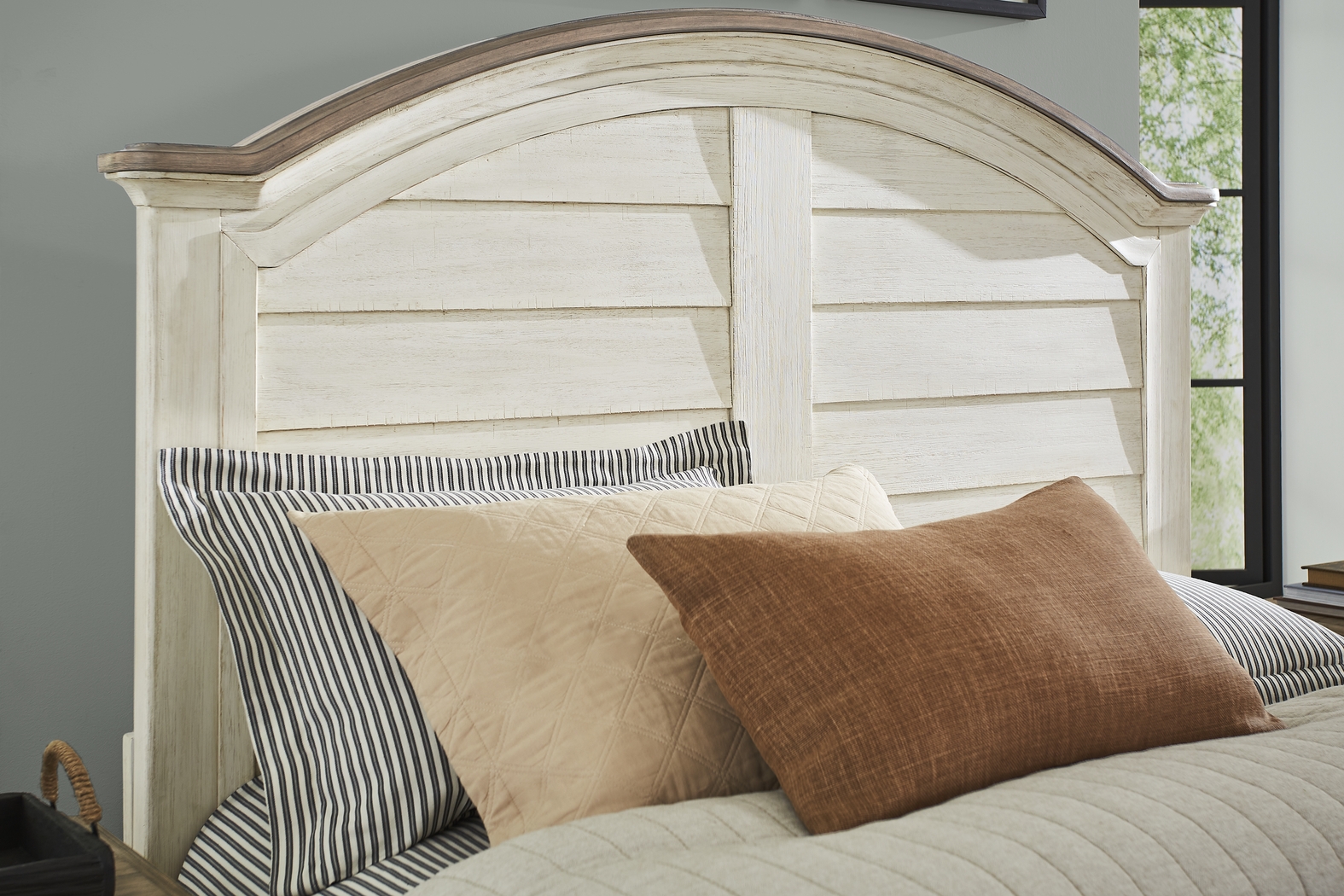 Edisto Bay White 3 Pc King Panel Bed - Thumbnail - Image 4