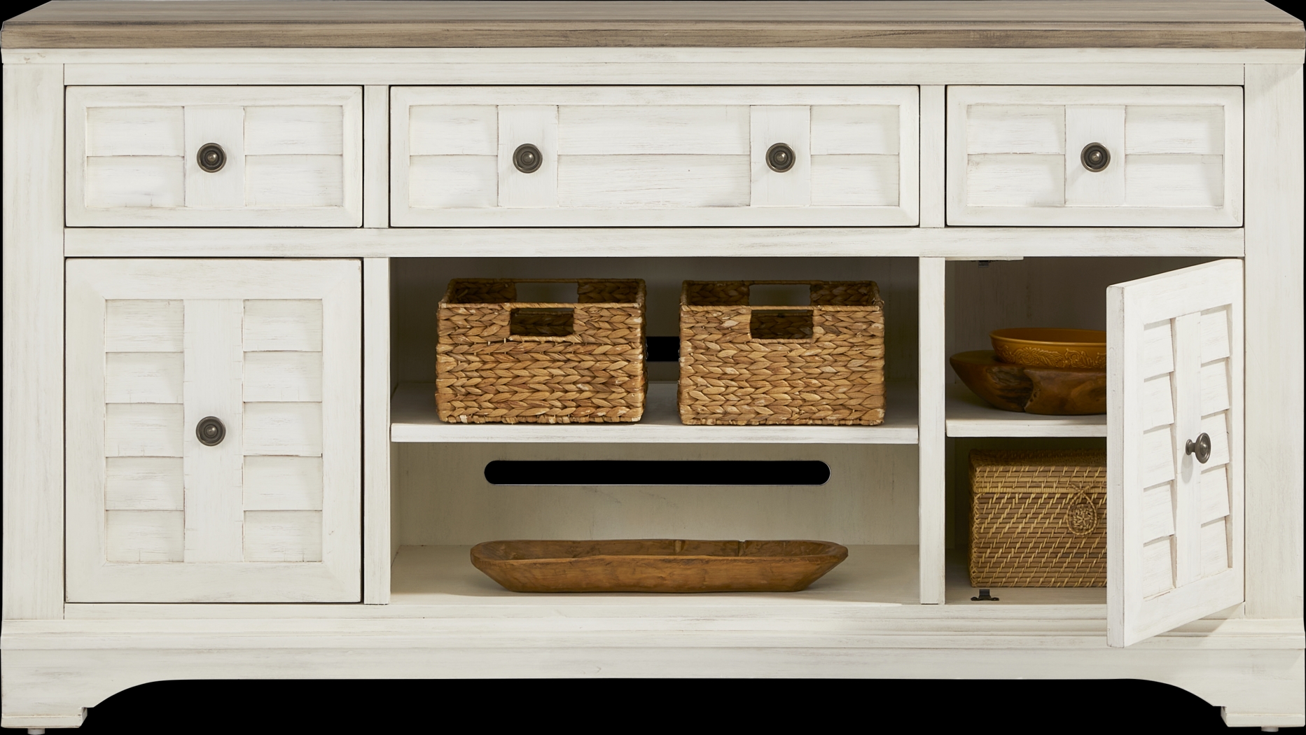 Edisto Bay White 64 in. Console - Thumbnail - Image 2