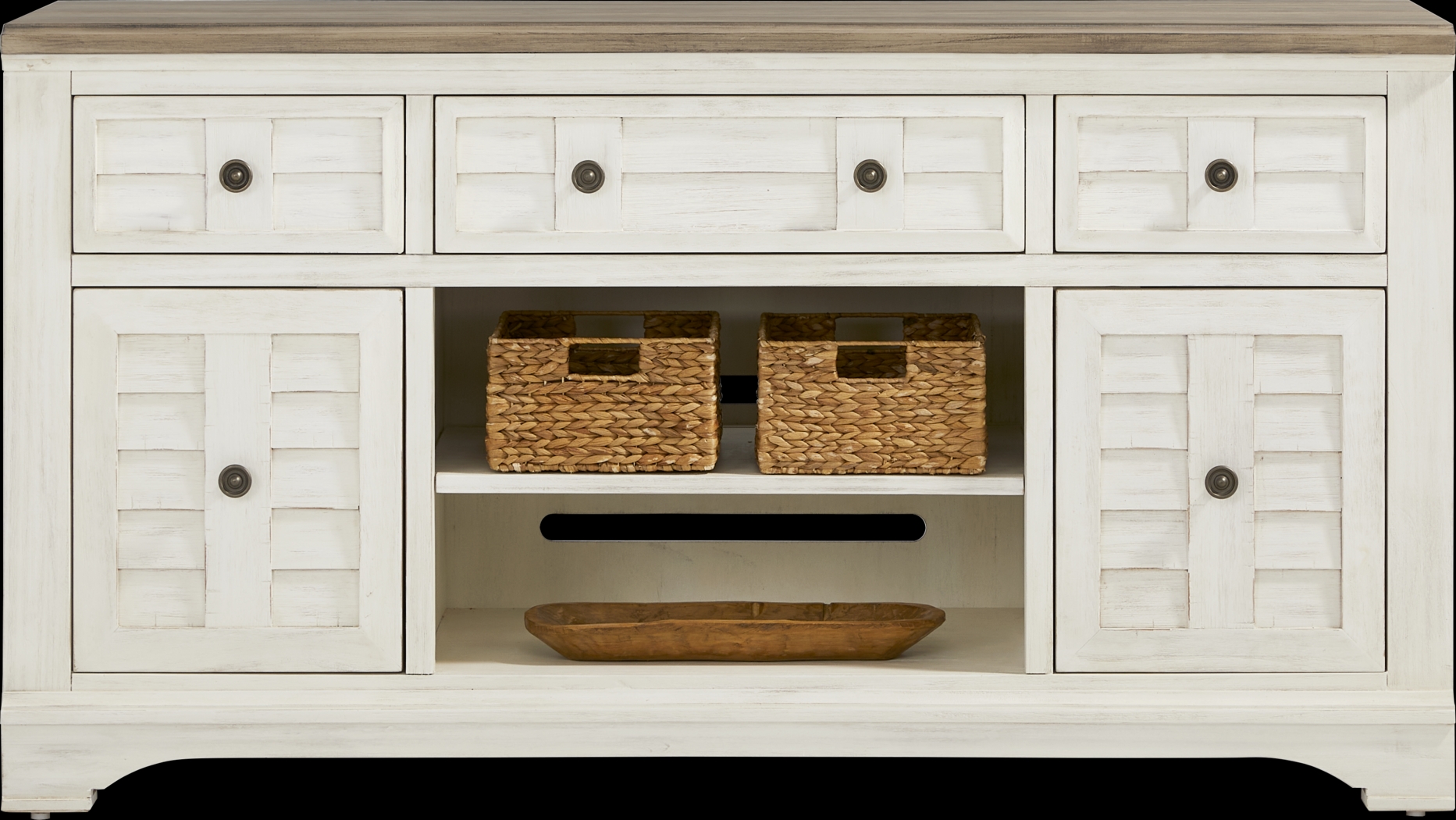 Edisto Bay White 64 in. Console - Thumbnail - Image 3