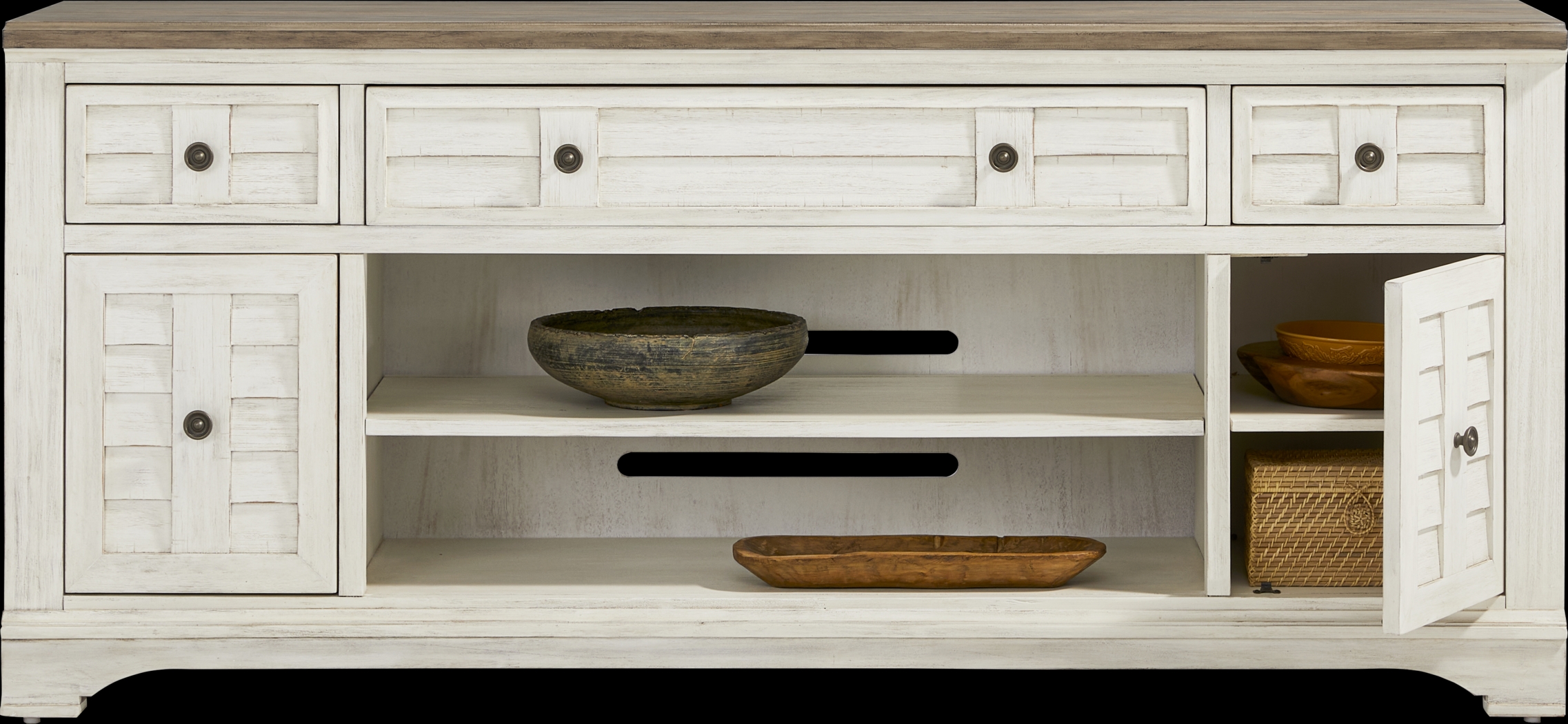 Edisto Bay White 78 in. Console - Thumbnail - Image 2