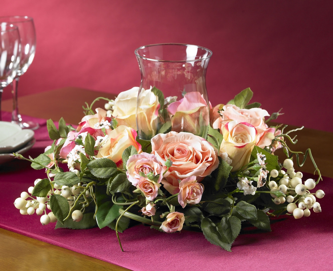 Editha Green Rose Silk Floral - Thumbnail - Image 4