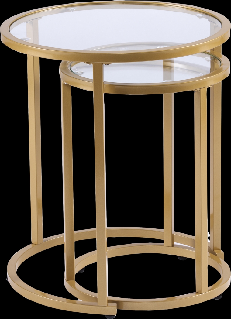 Edlie Gold Nesting Tables, Set of 2 - Thumbnail - Image 1