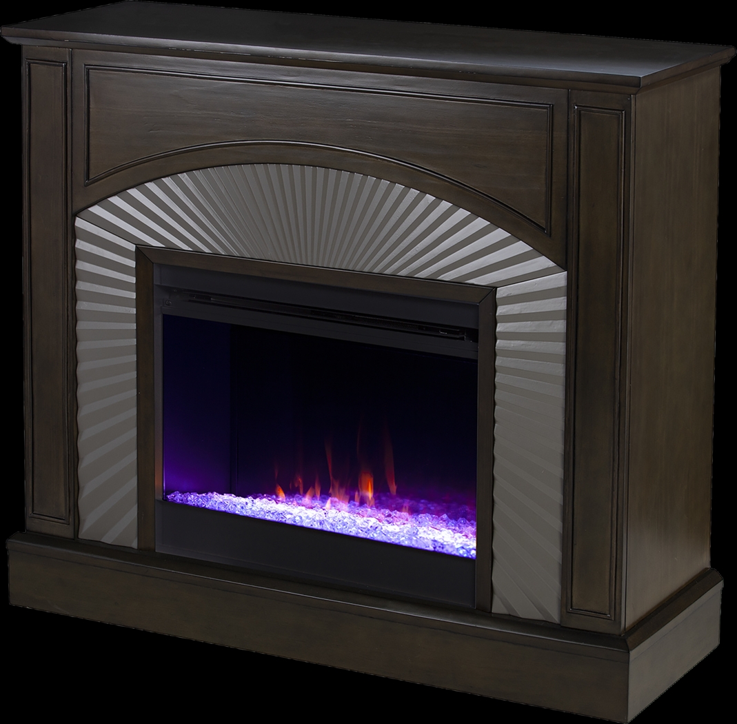 Edmarie I Brown 45 in. Console, With Color Changing Electric Fireplace - Thumbnail - Image 1