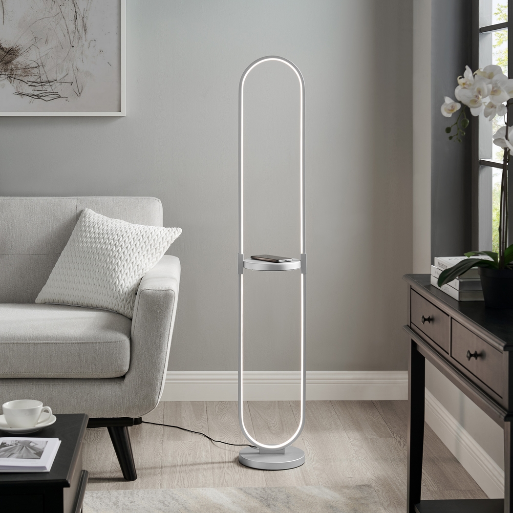 Ednam Avenue Silver Floor Lamp - Thumbnail - Image 2