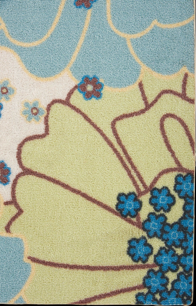 Edria Light Blue 5' x 8' Indoor/Outdoor Rug - Thumbnail - Image 3