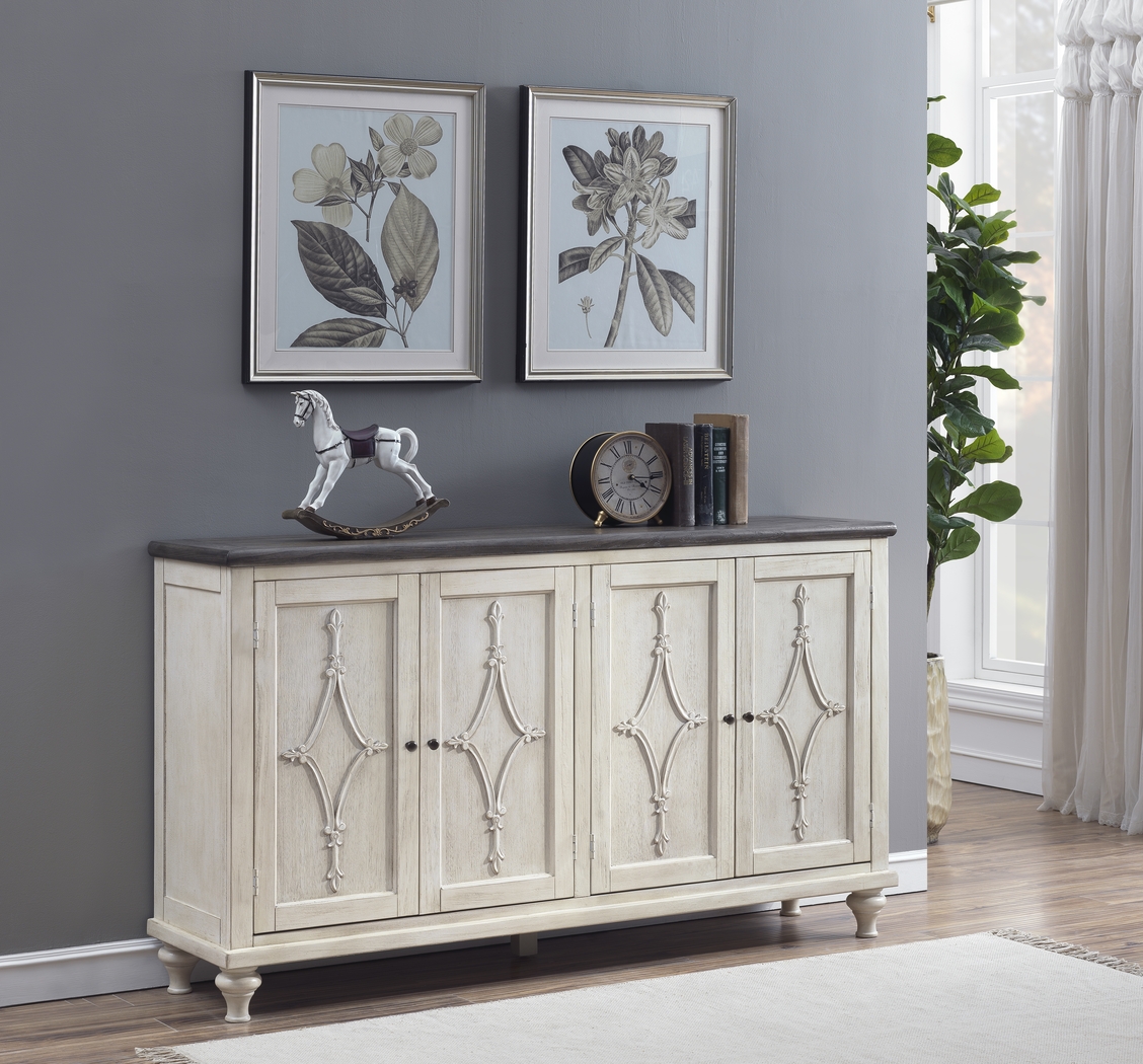 Edsel Cream Credenza - Thumbnail - Image 2