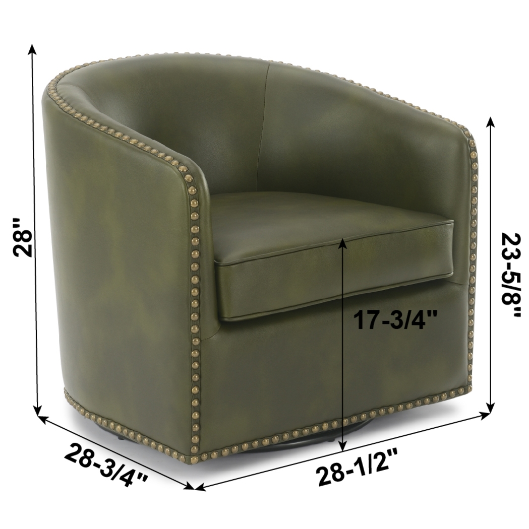 Edueni Green Swivel Chair - Thumbnail - Image 6