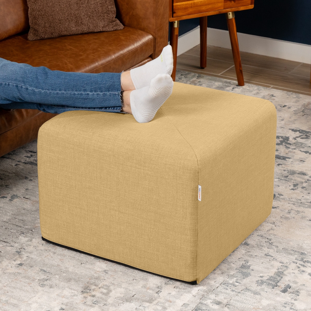 Edunci Beige Large Ottoman - Thumbnail - Image 5