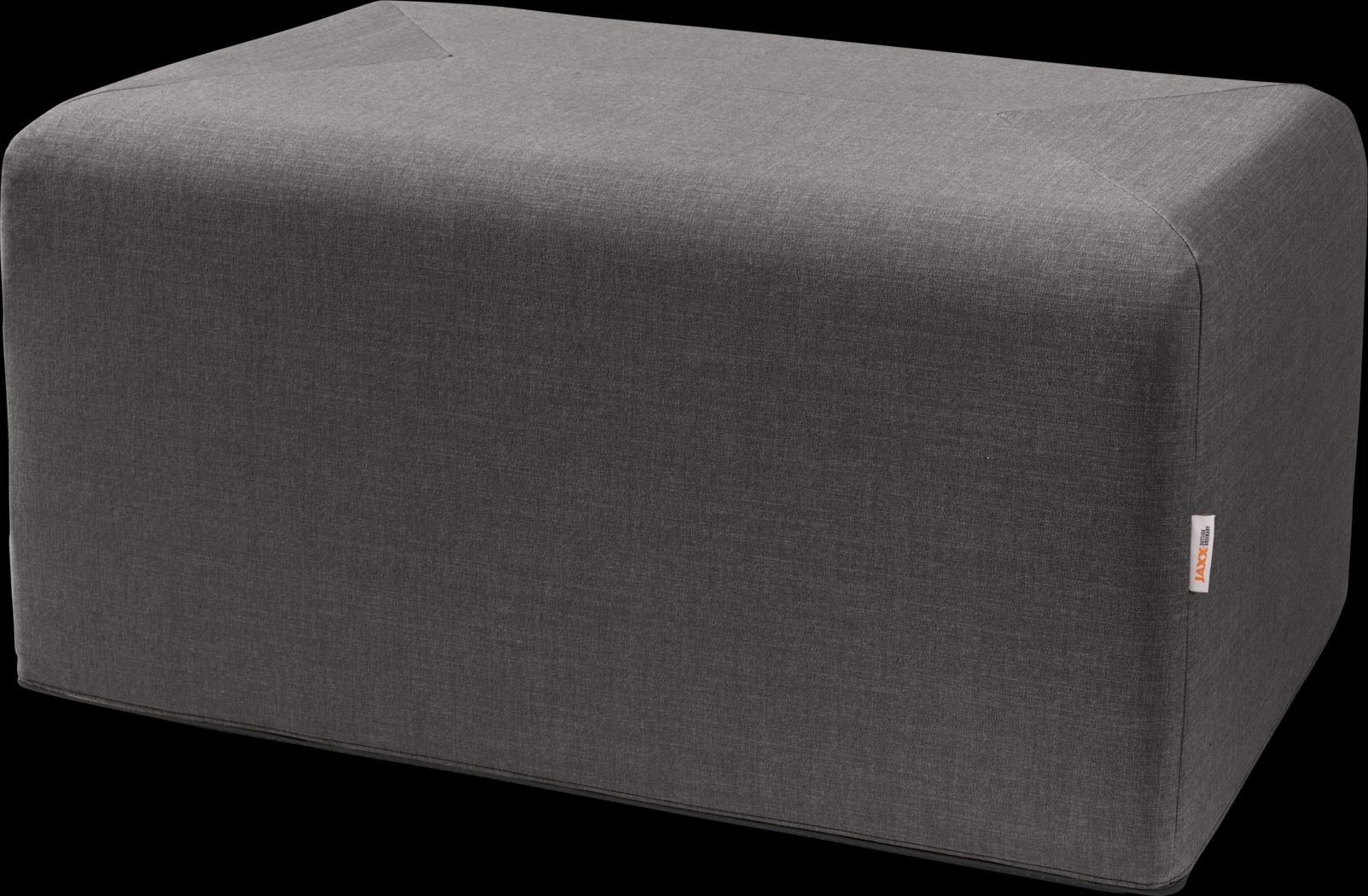 Edunci Black Large Rectangular Ottoman - Thumbnail - Image 1