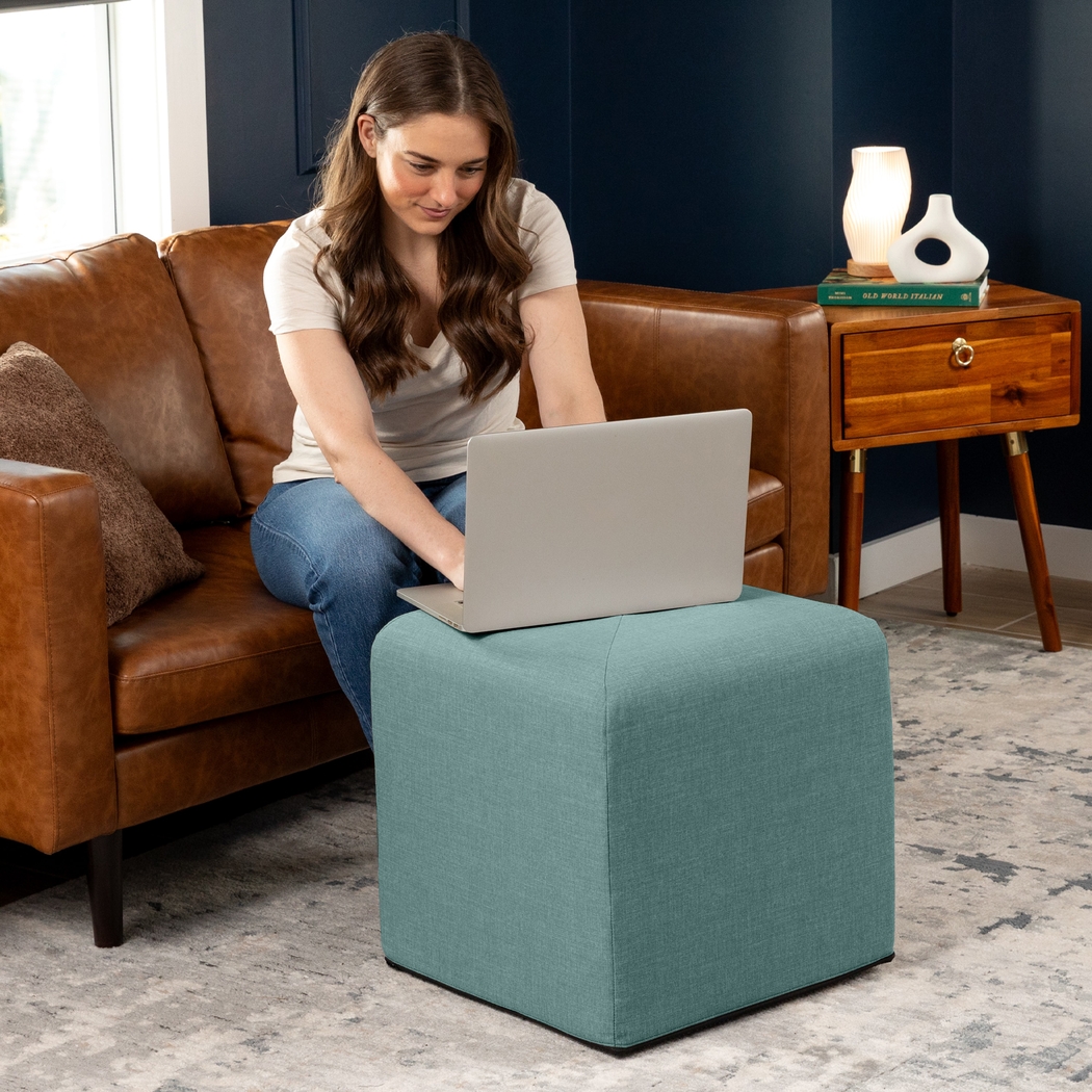 Edunci Blue Ottoman - Thumbnail - Image 4