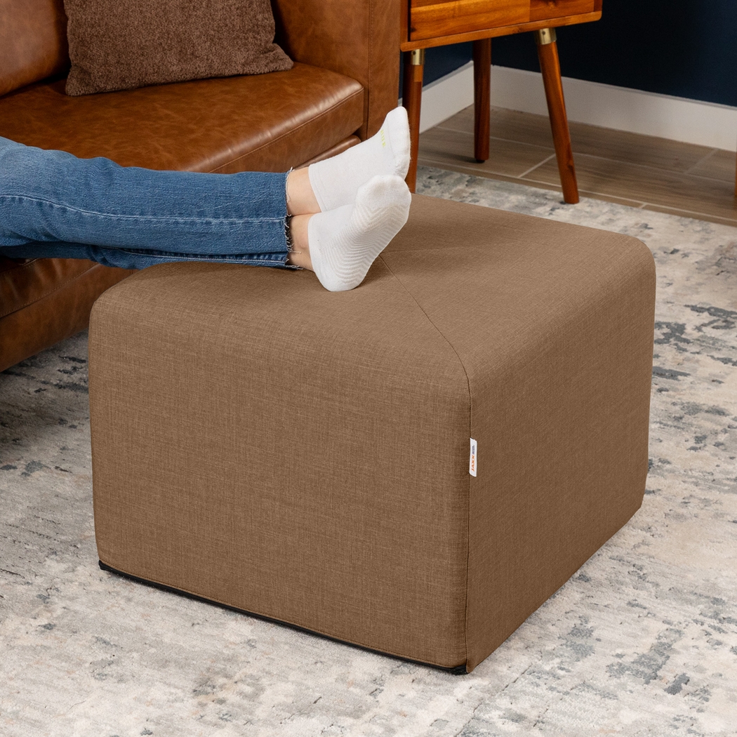 Edunci Brown Large Ottoman - Thumbnail - Image 5