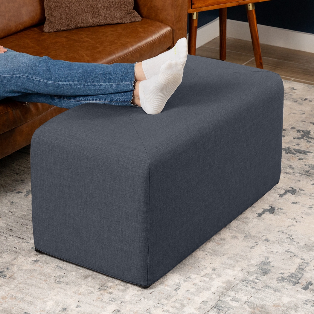Edunci Gray Large Ottoman - Thumbnail - Image 5