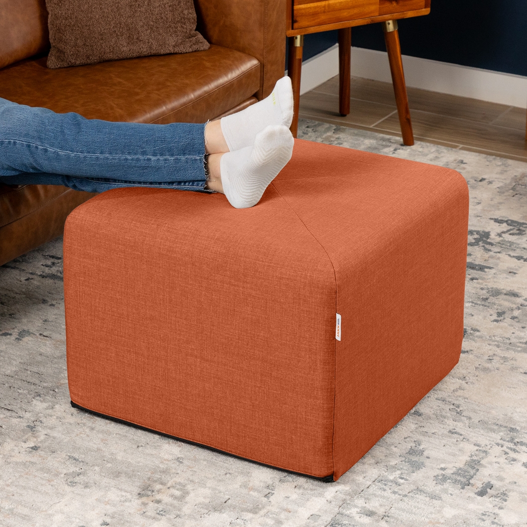 Edunci Orange Large Ottoman - Thumbnail - Image 5