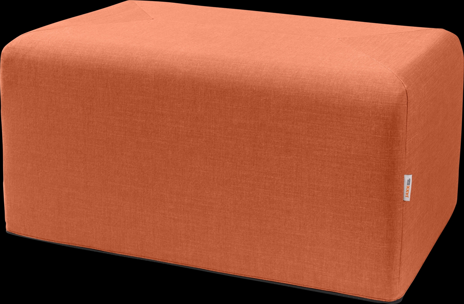 Edunci Orange Large Rectangular Ottoman - Thumbnail - Image 1