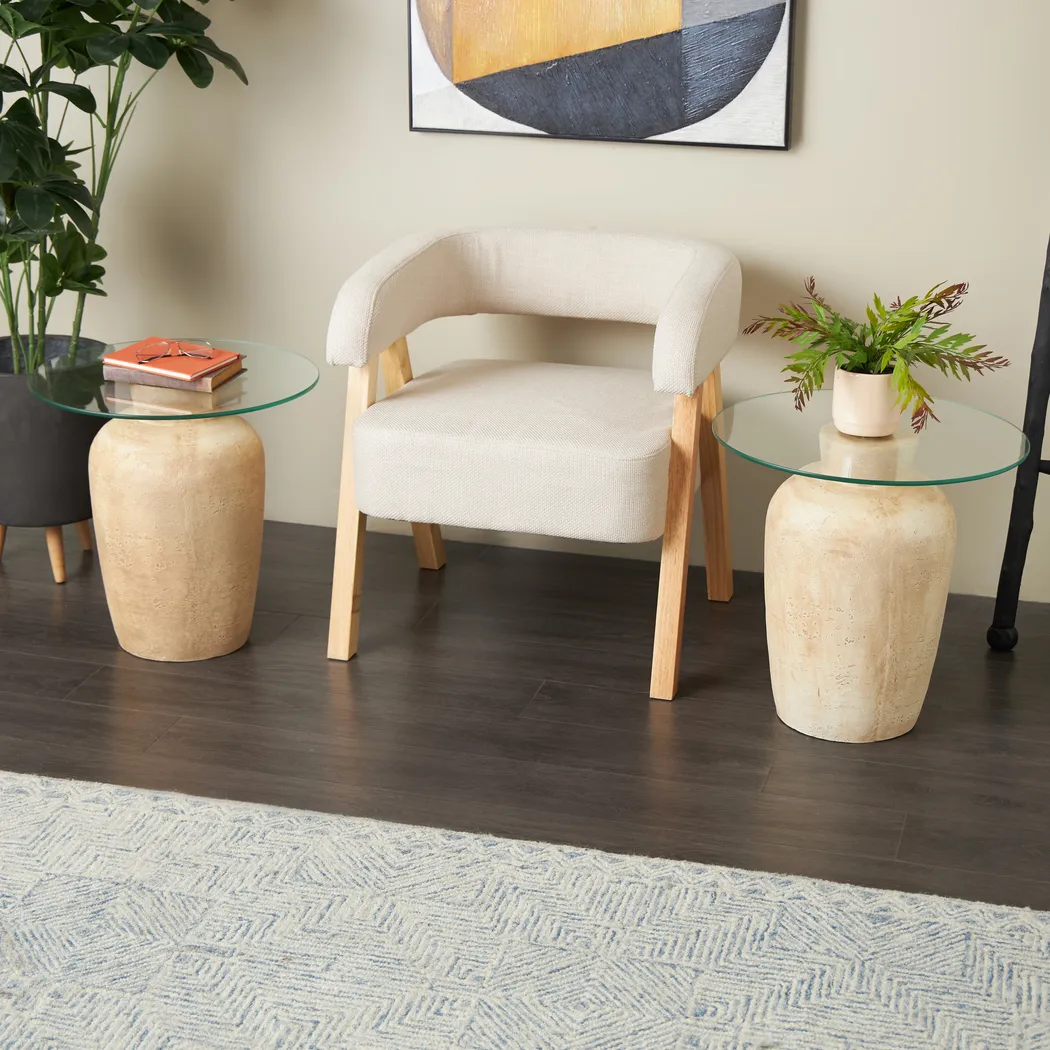 Ehodo Beige Accent Tables, Set of 2 - Thumbnail - Image 2
